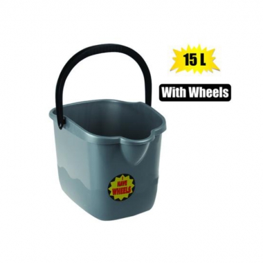 Bucket Oval 15L W/ Wheels