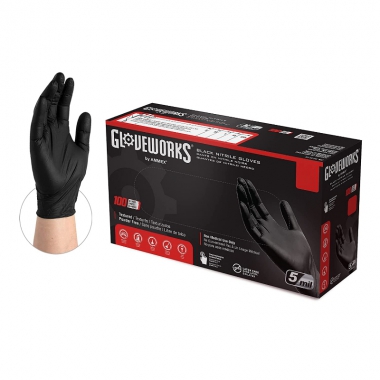 Black Nitrile Gloves