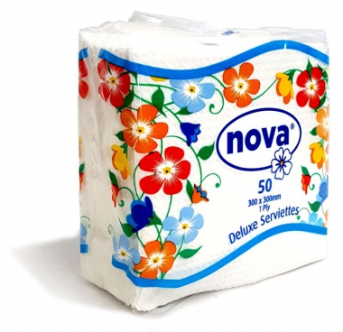 Nova Serviettes 1Ply 50's