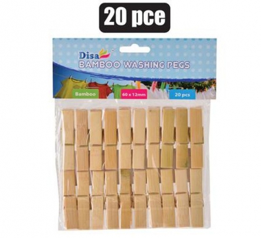 Washing Pegs Bamboo 20's